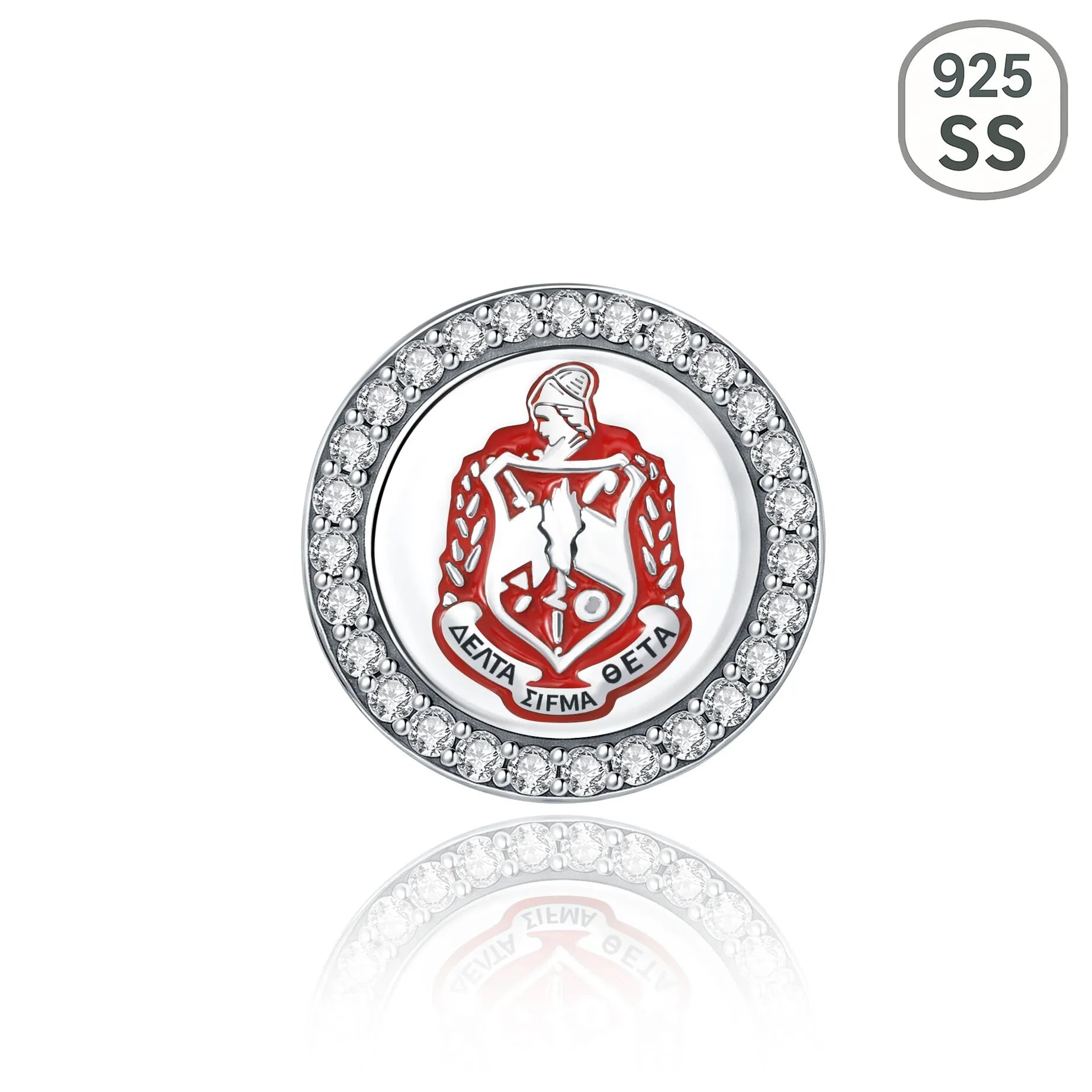 ΔΣΘ Crest Sterling Silver Charm (Fits Pandora) - Delta Sigma Theta