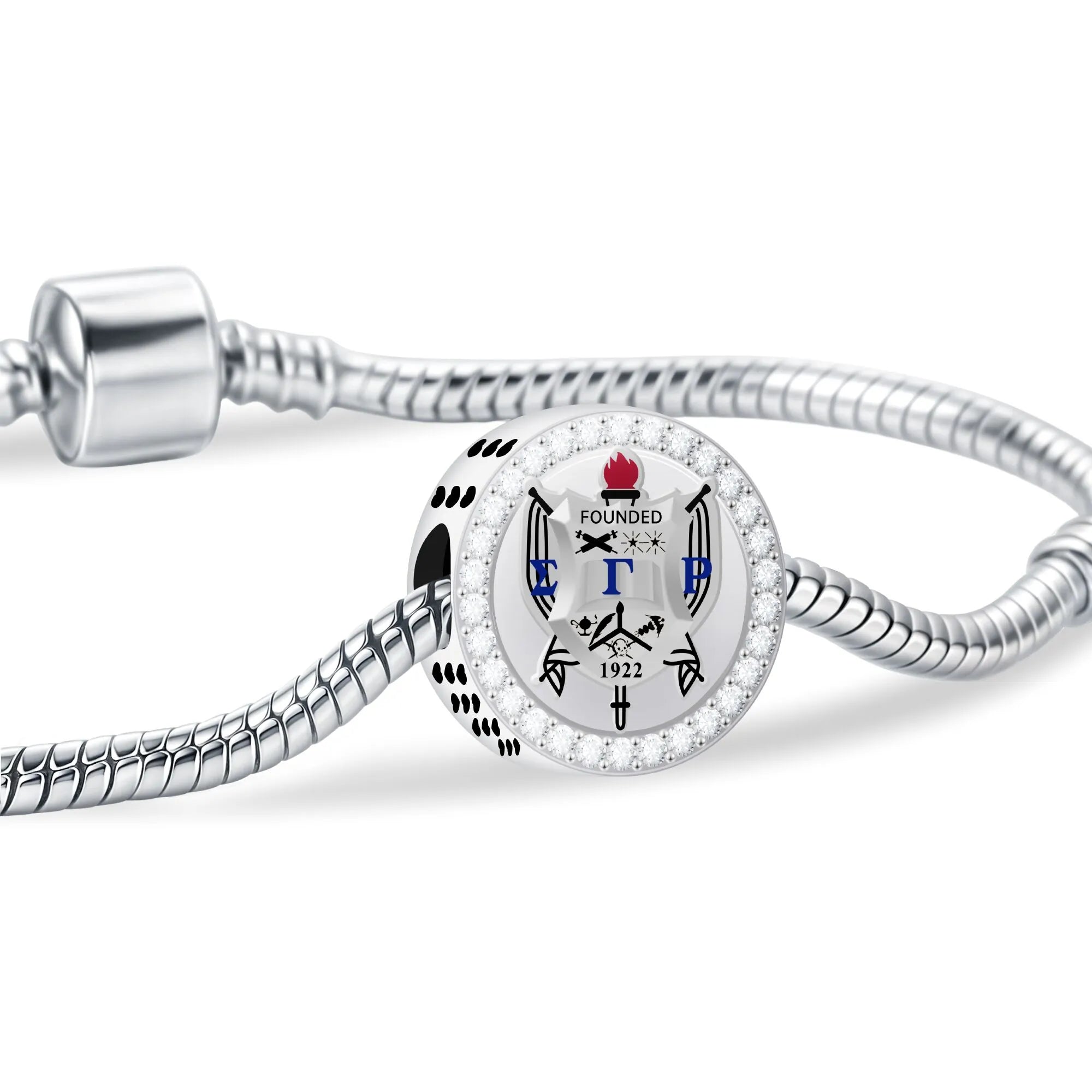 SGRHO Shield Sterling Silver Charm (Fits Pandora)