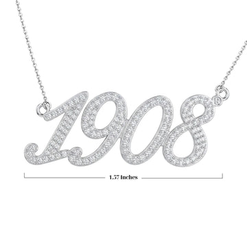 AKA Pavé 1908 Script Necklace
