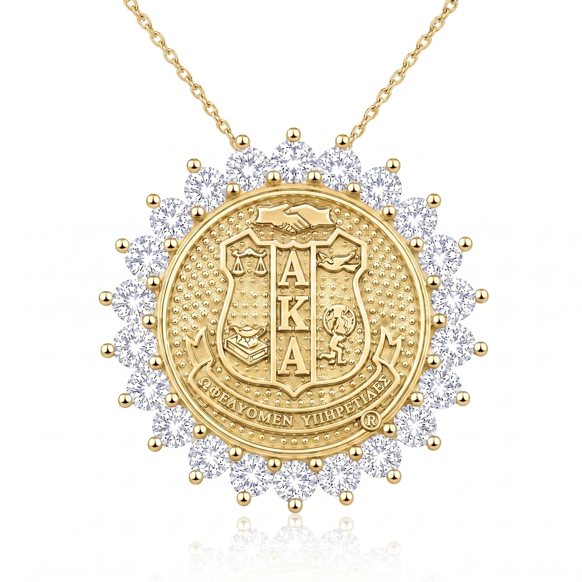 Sunburst AKA Shield Pendant Gold Vermeil (Chain Sold Separately)
