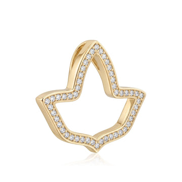 AKA Ivy Halo Sterling Silver Pendant in Gold (Chain Sold Separately)