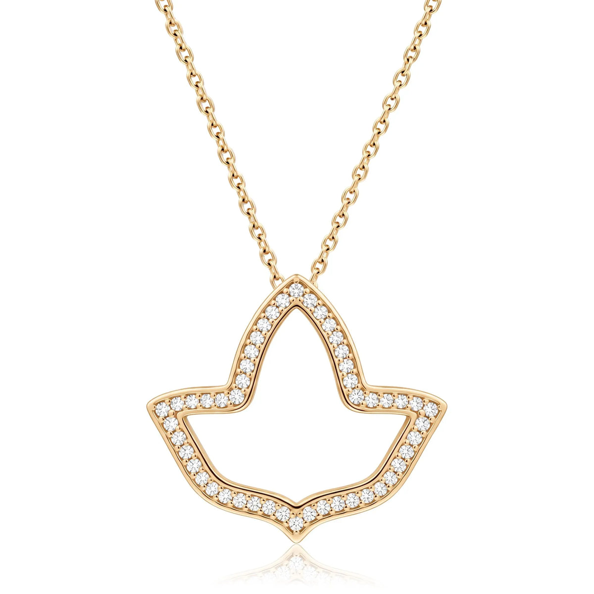 AKA Ivy Halo Sterling Silver Pendant in Gold (Chain Sold Separately)