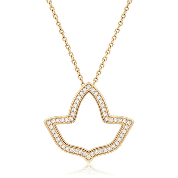 AKA Ivy Halo Sterling Silver Pendant in Gold (Chain Sold Separately)