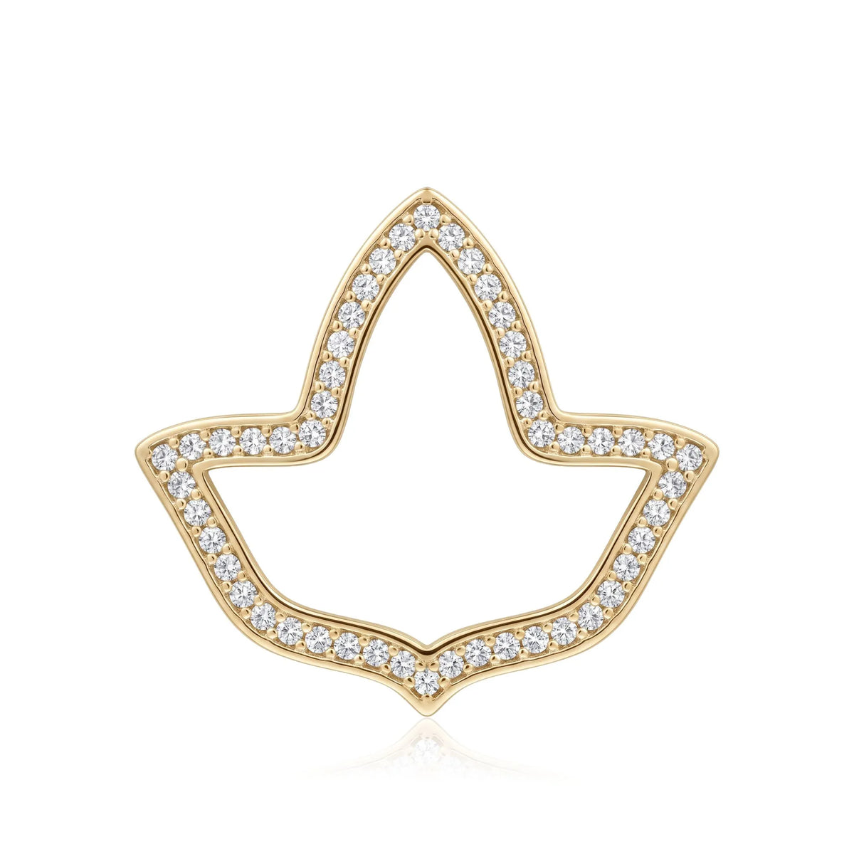 AKA Ivy Halo Sterling Silver Pendant in Gold (Chain Sold Separately)