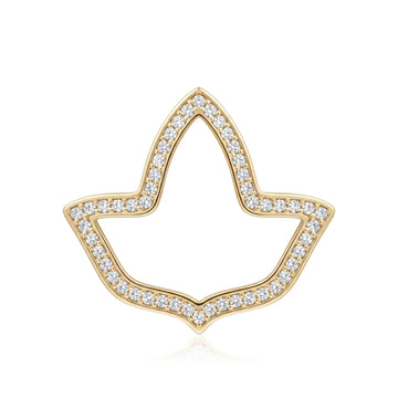 AKA Ivy Halo Sterling Silver Pendant in Gold (Chain Sold Separately)