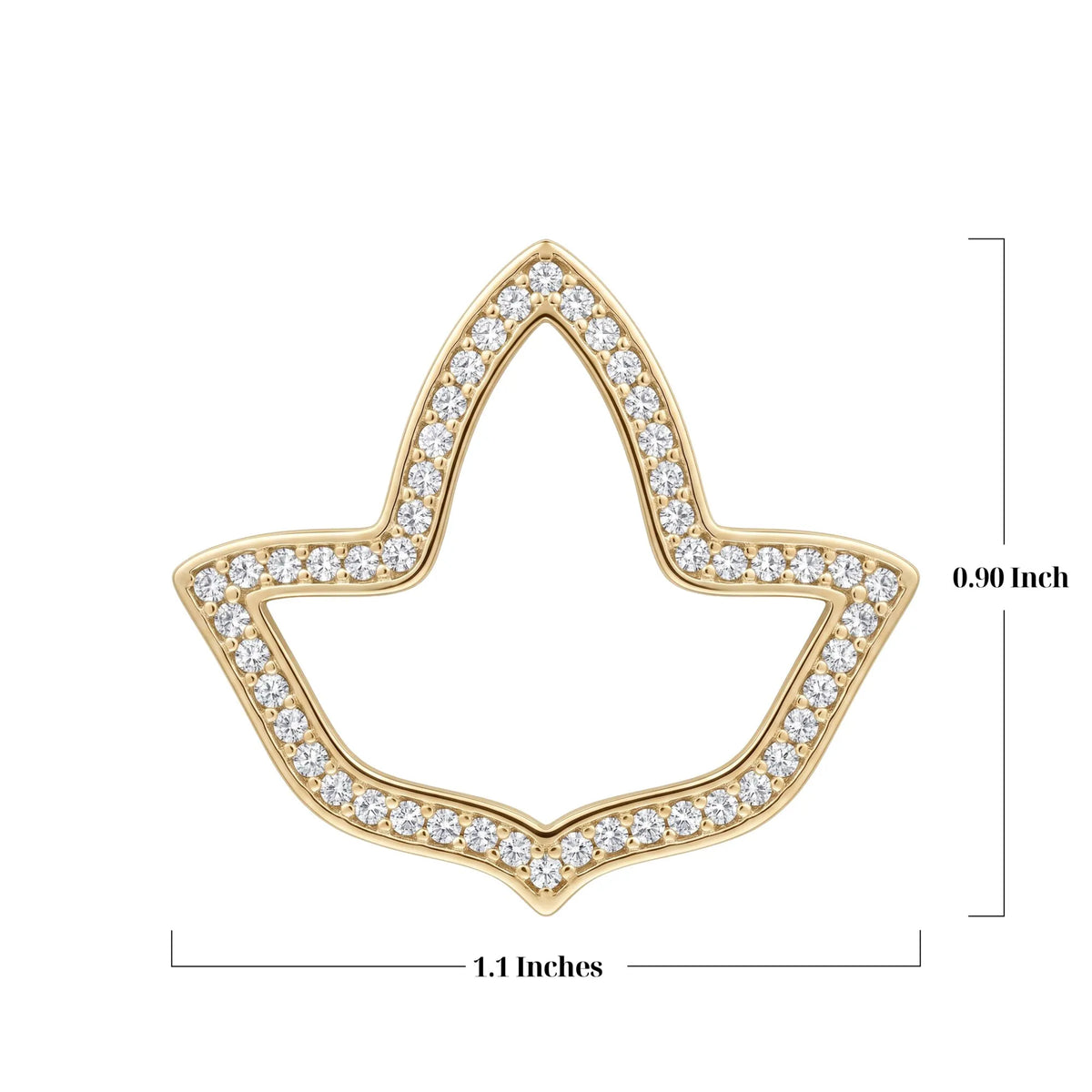 AKA Ivy Halo Sterling Silver Pendant in Gold (Chain Sold Separately)