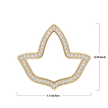 AKA Ivy Halo Sterling Silver Pendant in Gold (Chain Sold Separately)