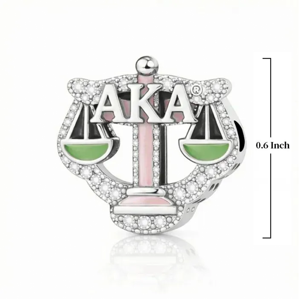AKA Justice Scale Sterling Silver Charm For Law Professionals (Fits Pandora)