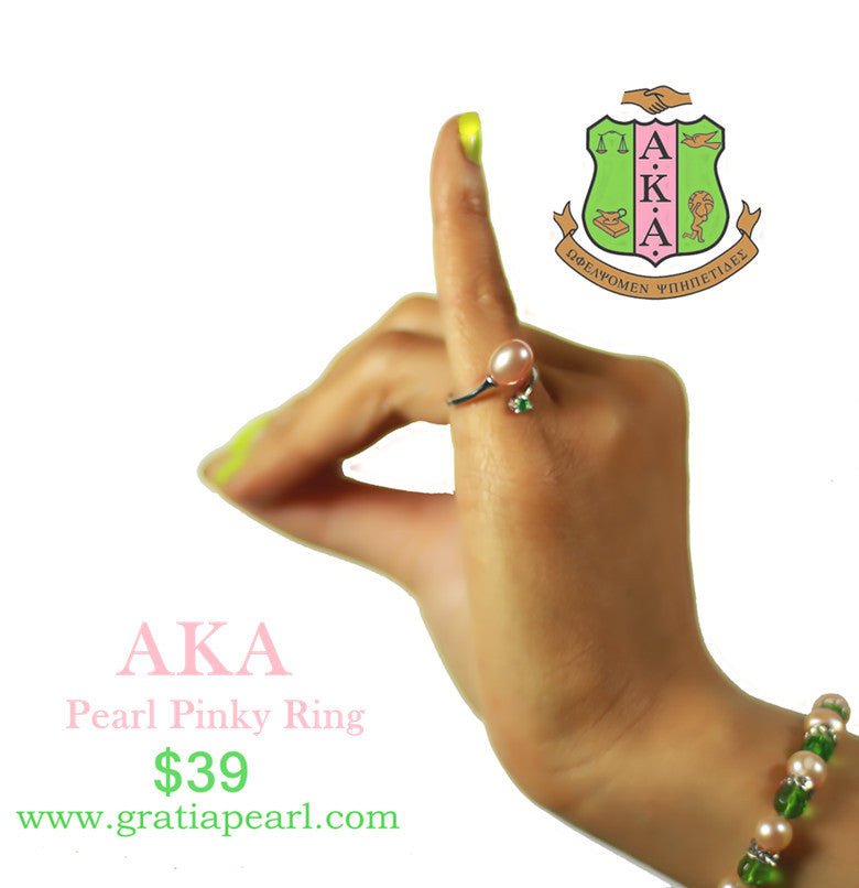 AKA Pearl Pinky Ring - Gratia Pearl