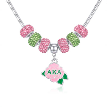 AKA Pink Rose Charm Necklace