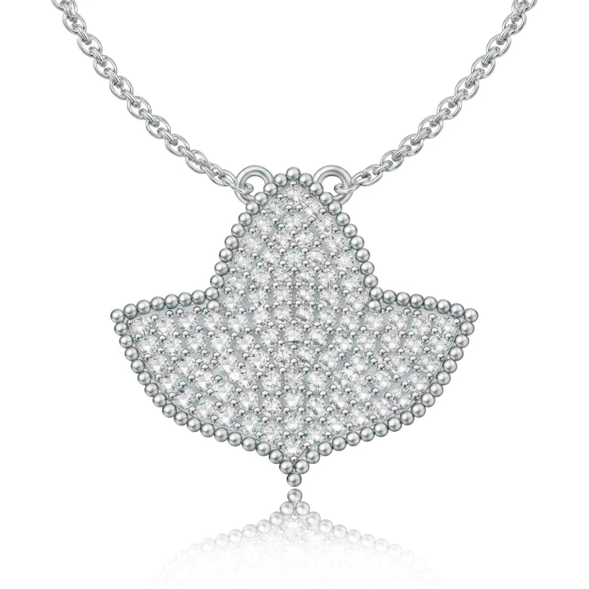 AKA Radiant Ivy Pavé Silver Necklace