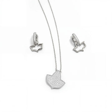 AKA Radiant Ivy Pavé Silver Necklace