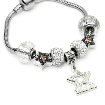 AKA Silver Star Charm Bracelet - Gratia Pearl
