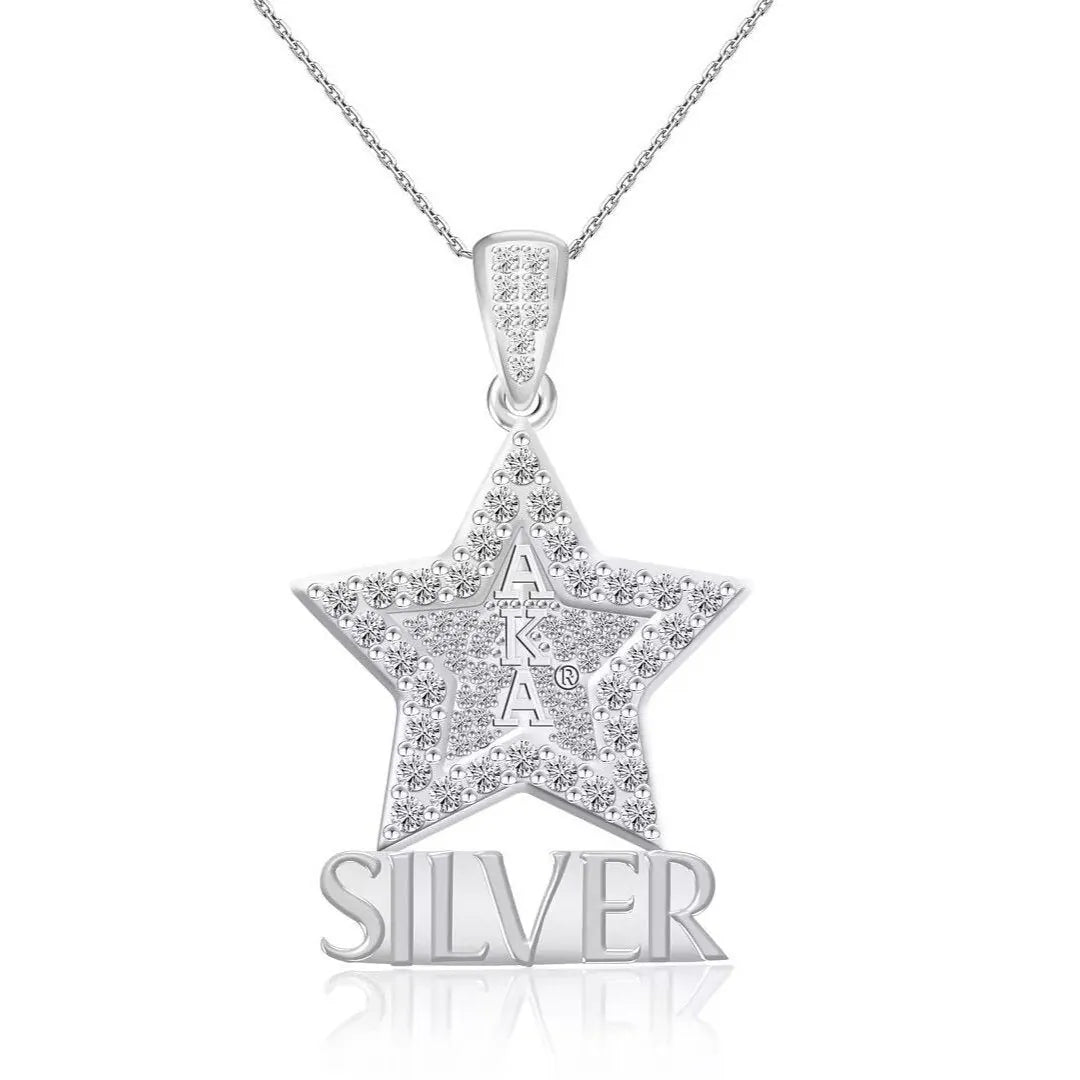 AKA Silver Star Sterling Silver Pendant - Gratia Pearl