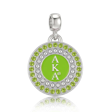 AKA Green Round Charm