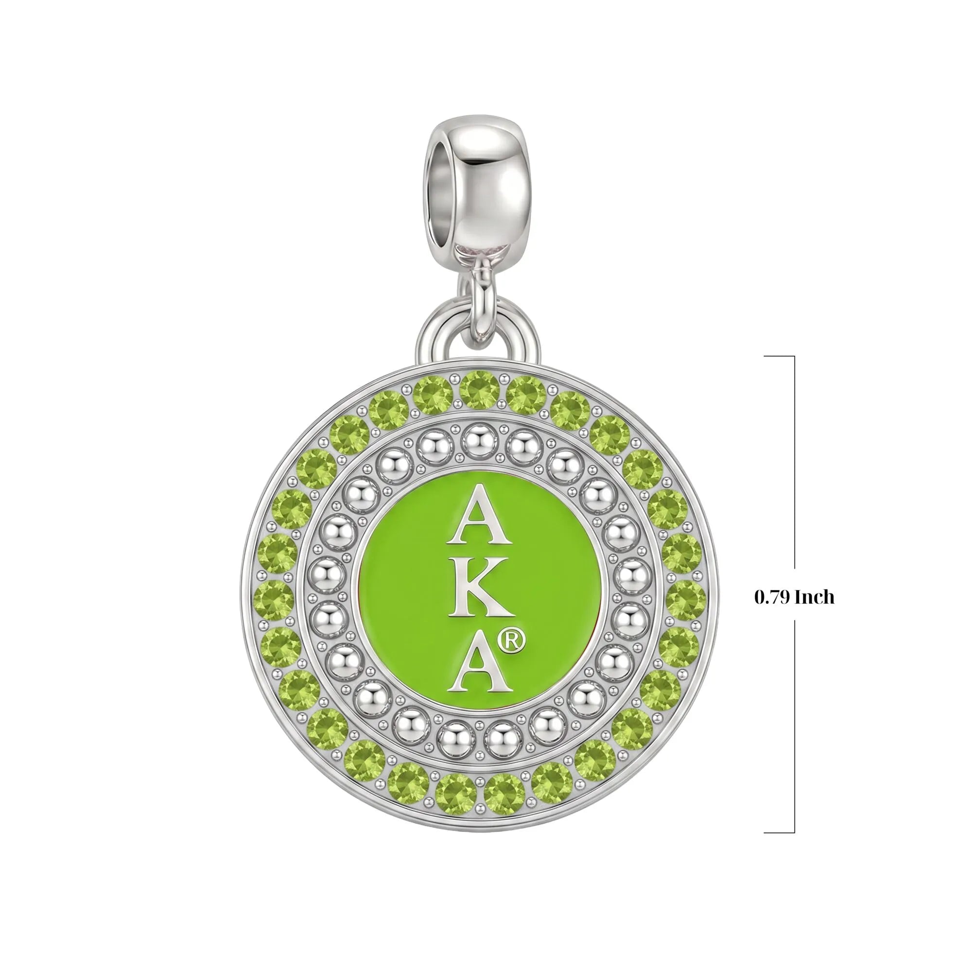 AKA Green Round Charm