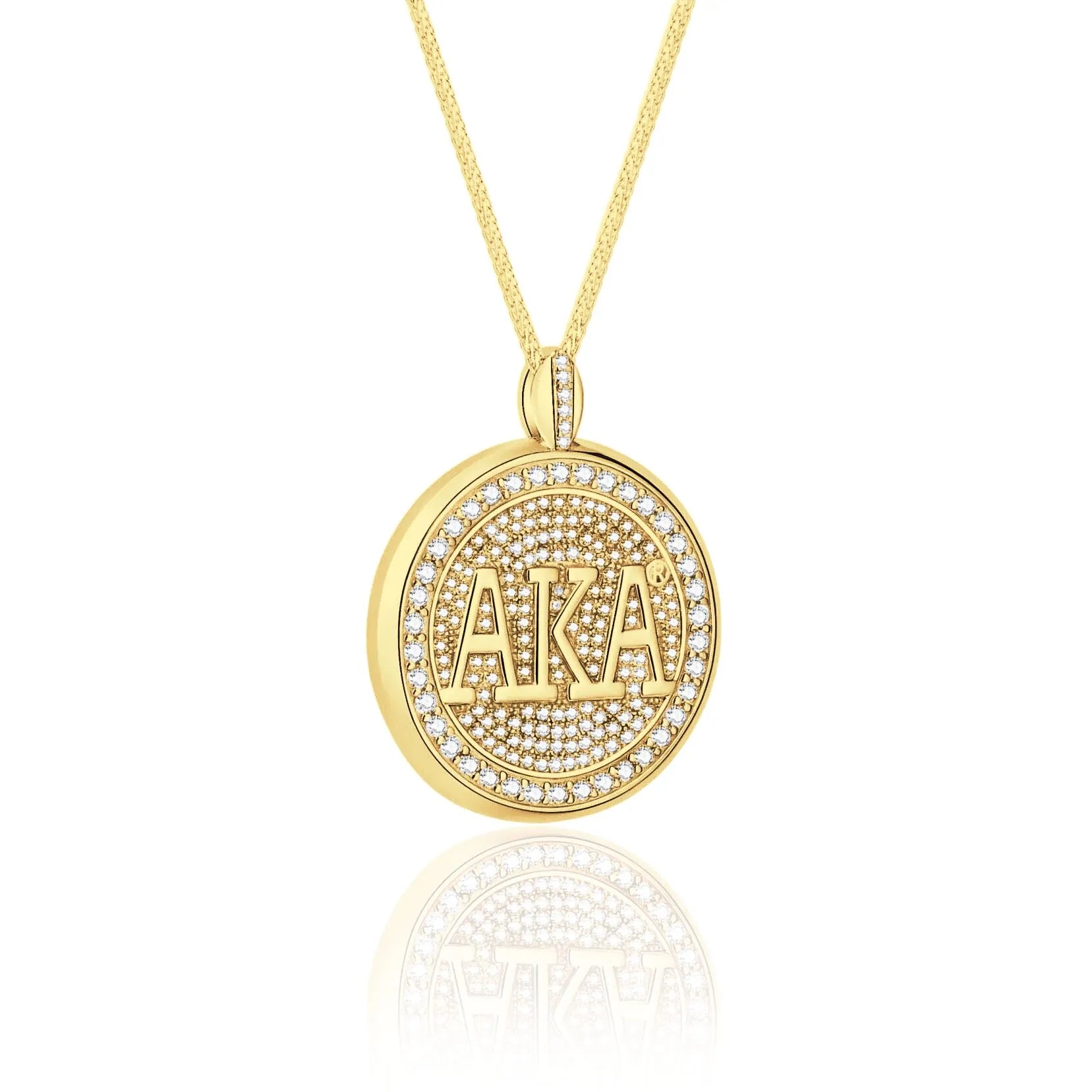 AKA Signature Medallion Gold Pendant (Chain Sold Separately)