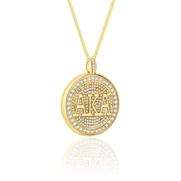 AKA Signature Medallion Gold Pendant (Chain Sold Separately)