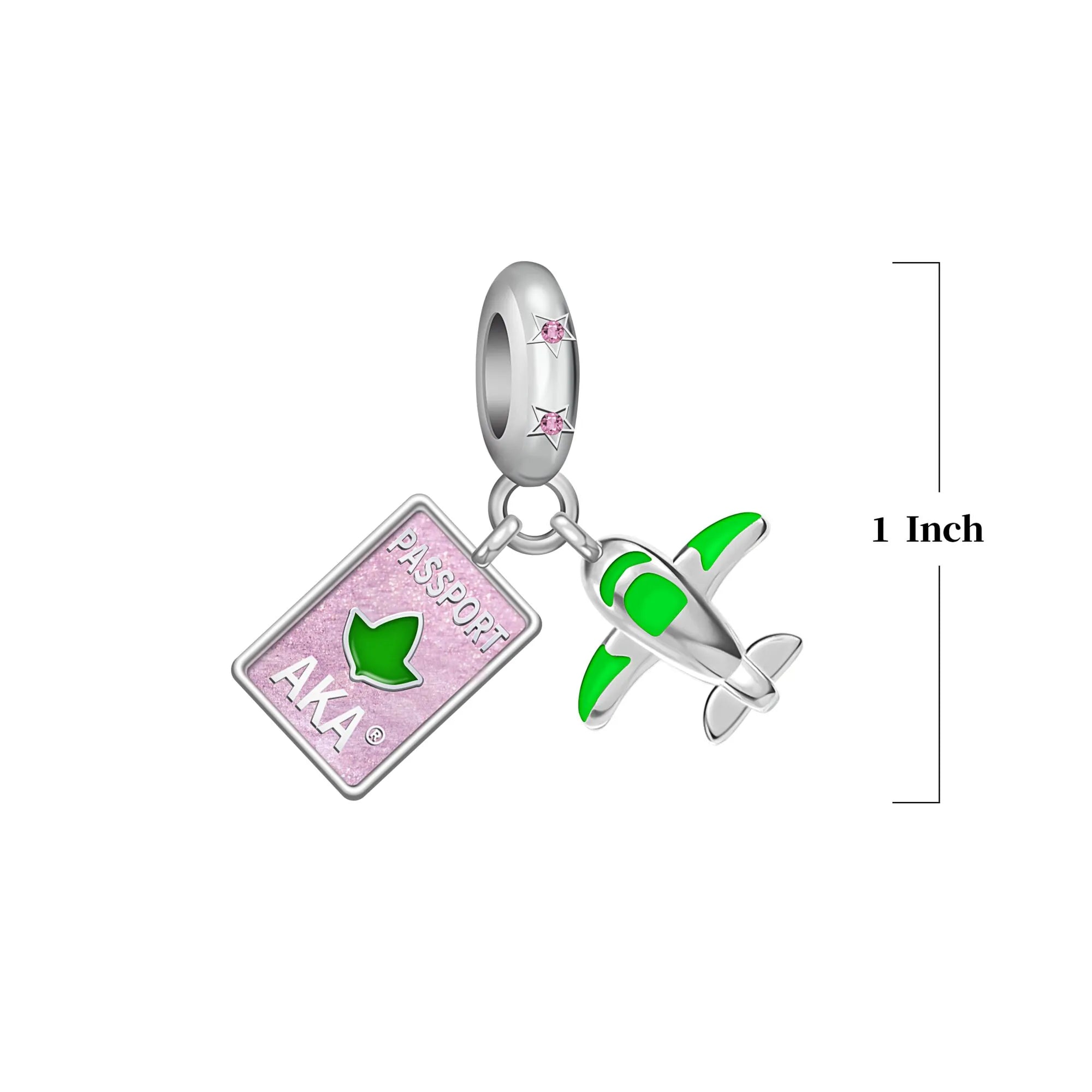 AKA Sterling Silver Passport Charm (Fits Pandora)