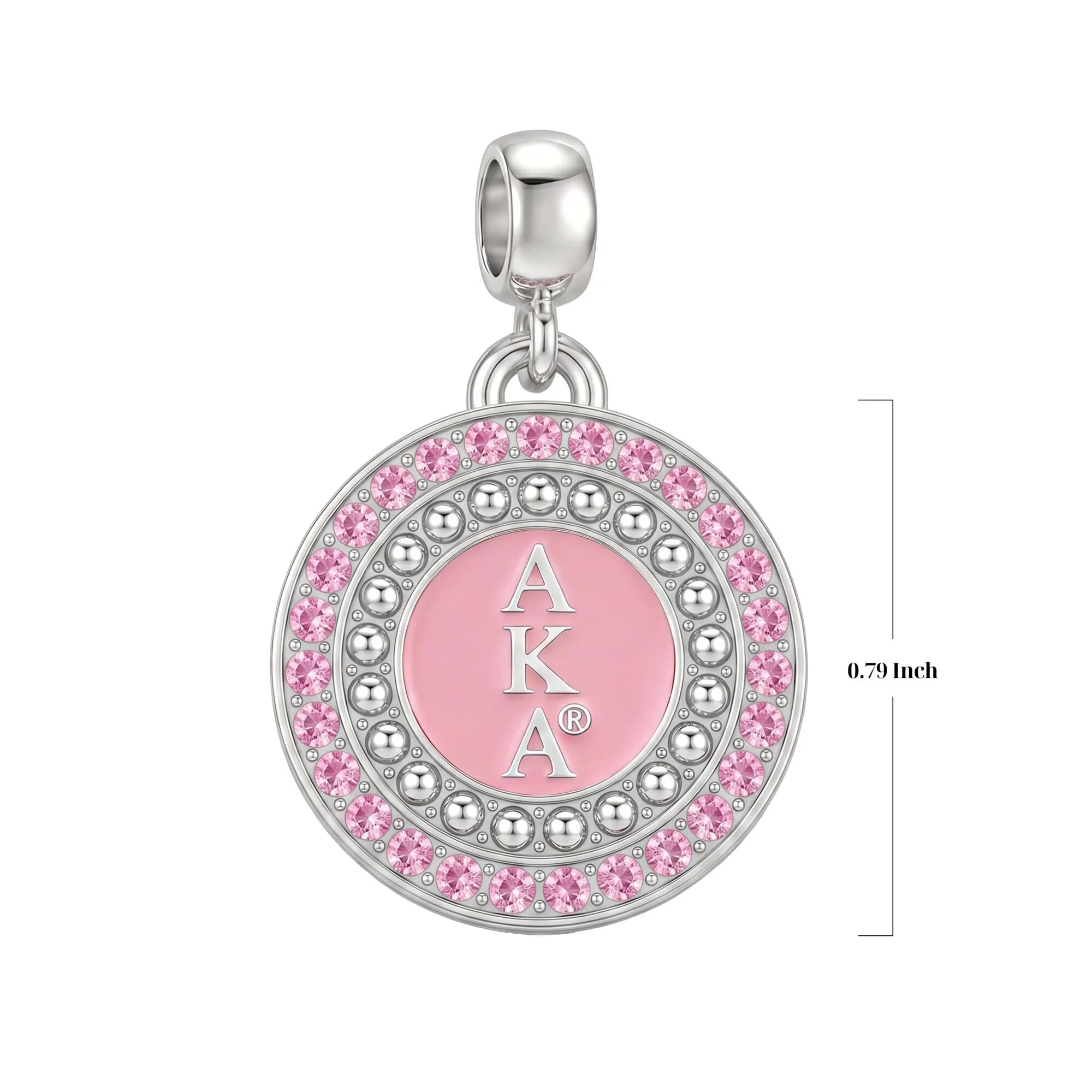 AKA Pink Round Charm