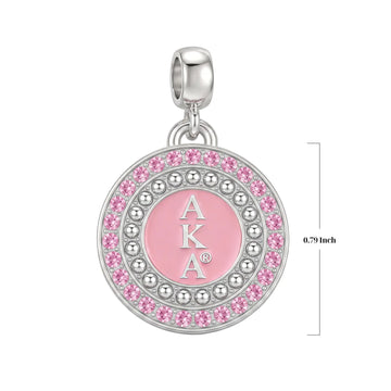 AKA Pink Round Charm