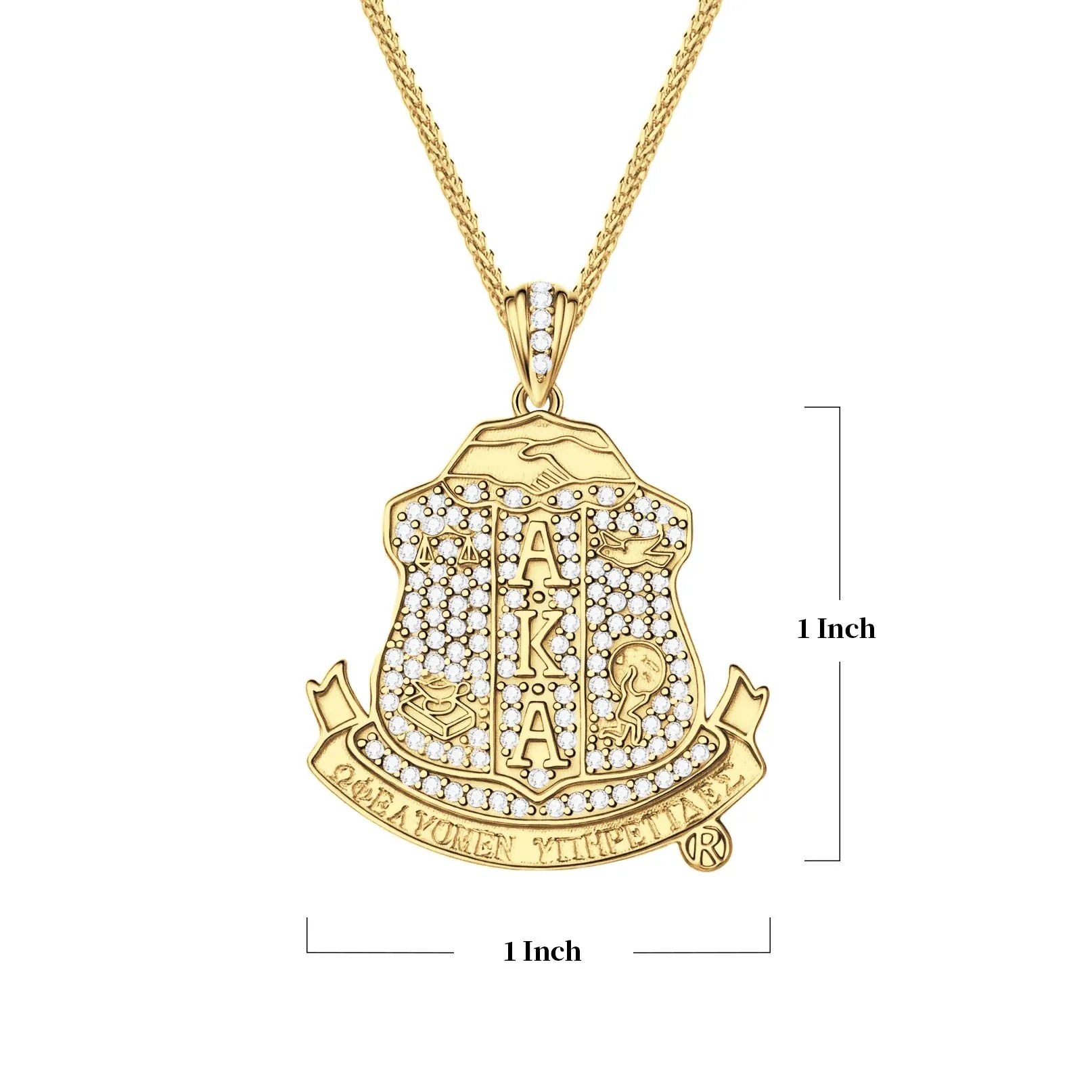 AKA Shield Gold Pendant (Chain Sold Separately)
