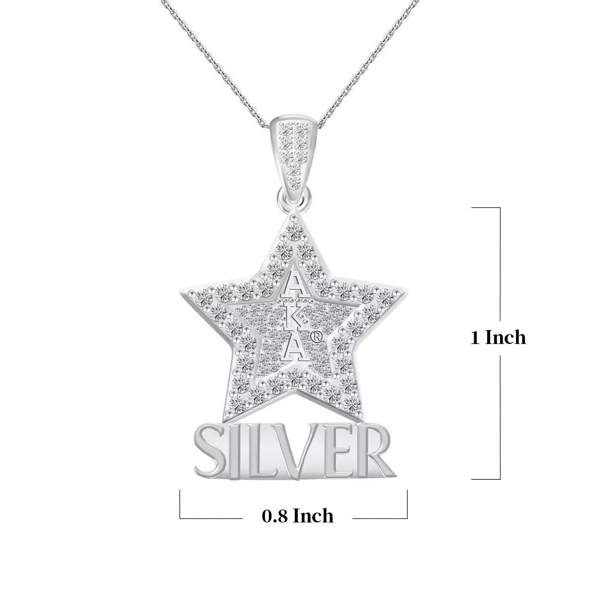 AKA Silver Star Sterling Silver Pendant (Chain Sold Separately)