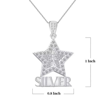 AKA Silver Star Sterling Silver Pendant (Chain Sold Separately)