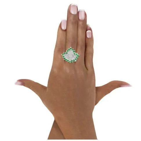 AKA Sterling Silver Ivy Ring in Green - Gratia Pearl