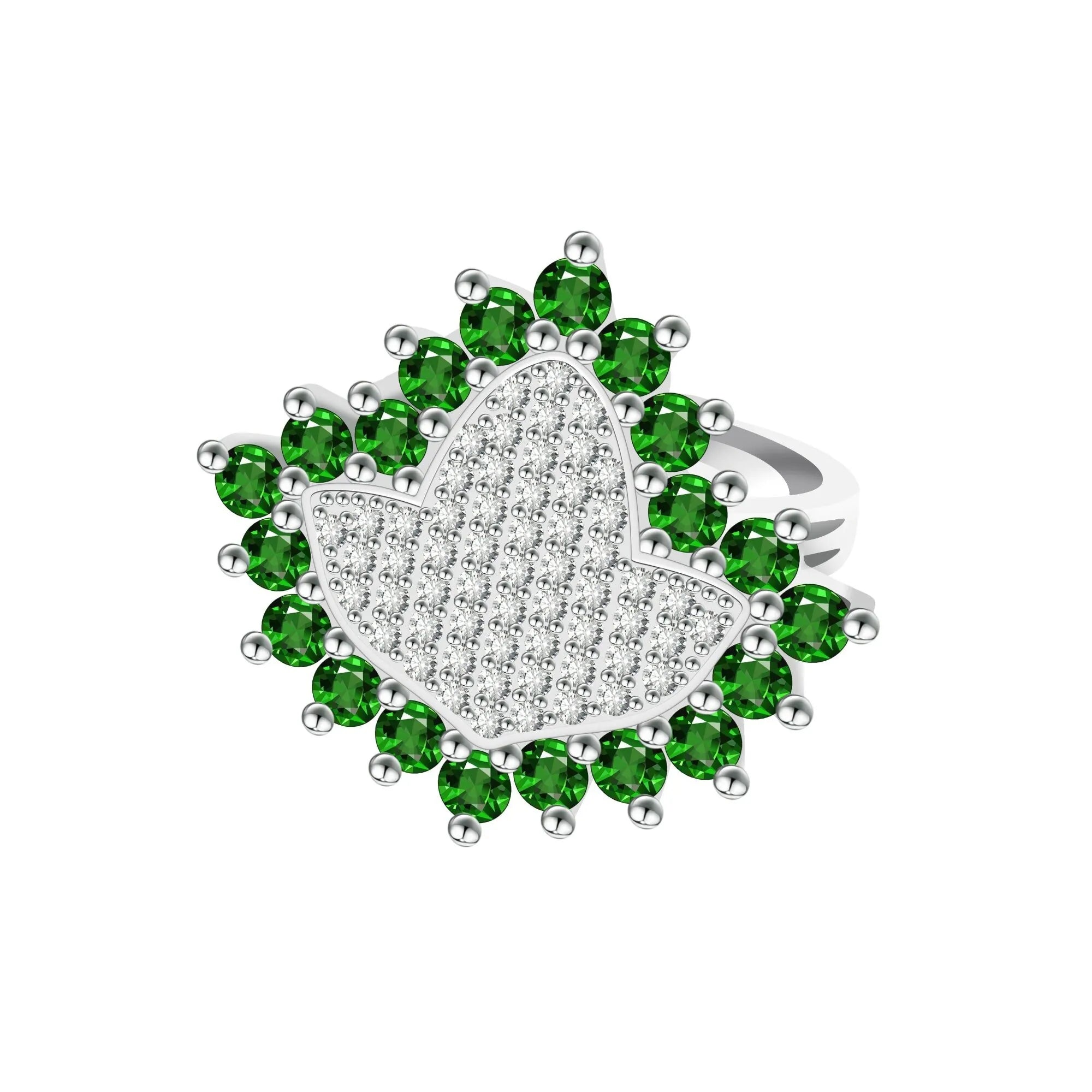 AKA Sterling Silver Ivy Ring in Green - Gratia Pearl