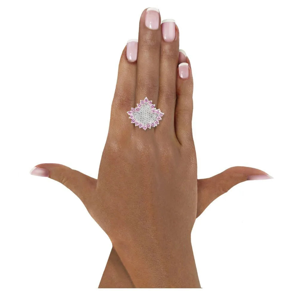 AKA Sterling Silver Ivy Ring in Pink - Gratia Pearl