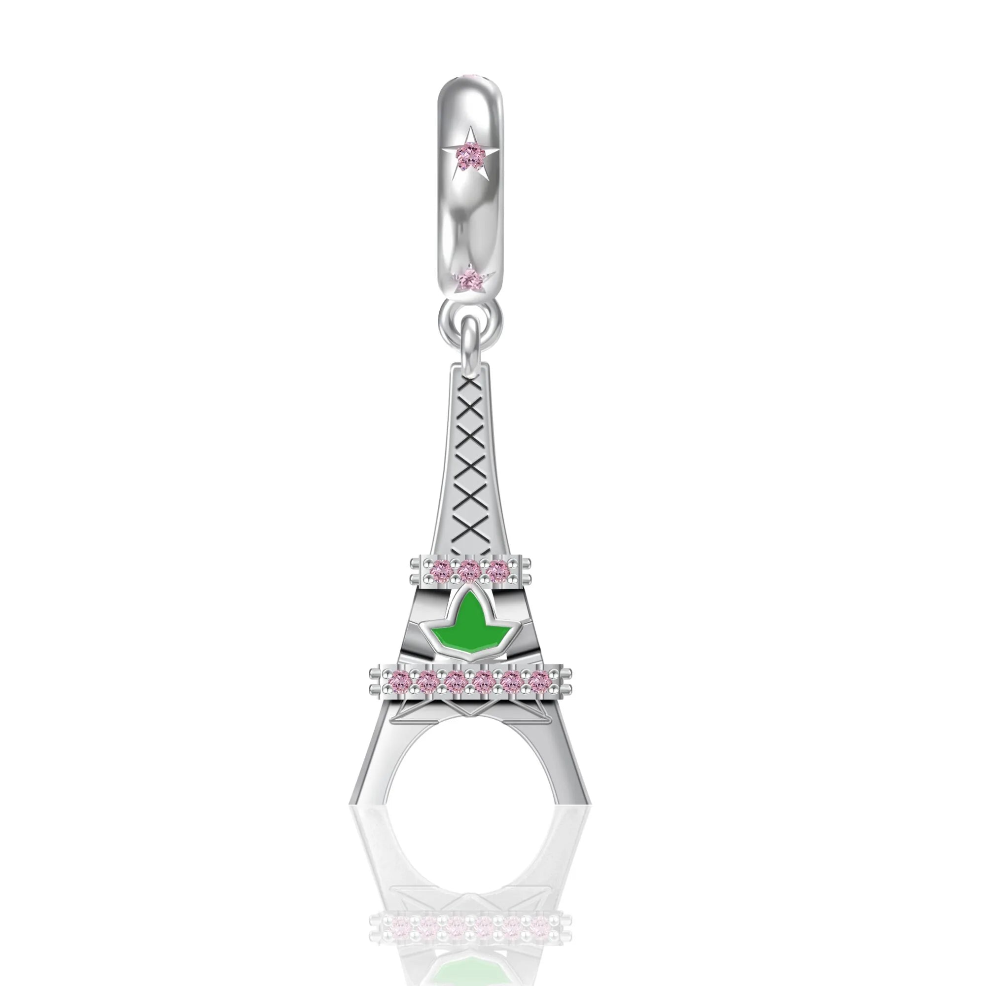 AKA Eiffel Tower Sterling Silver Dangle Charm (Fits Pandora)