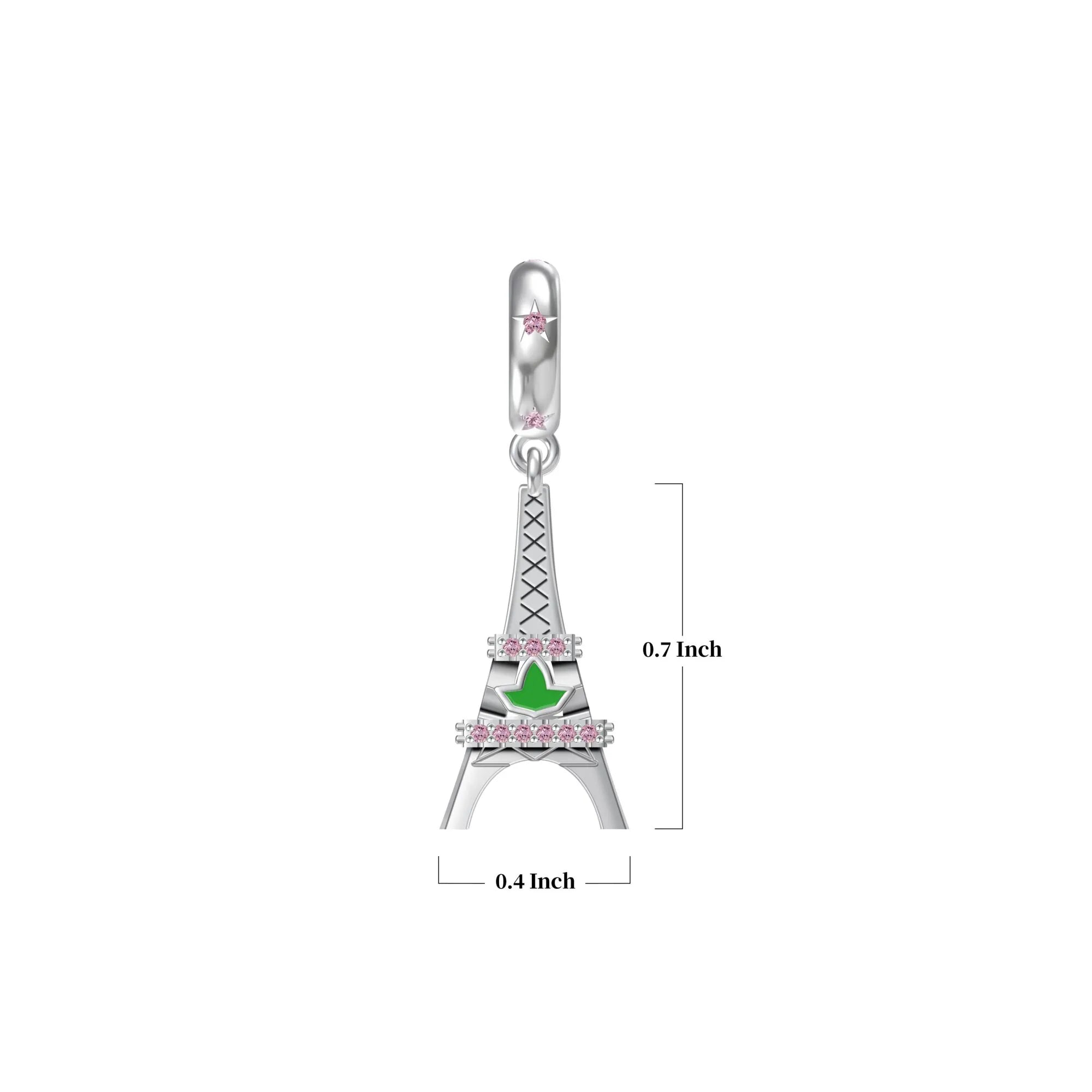 AKA Eiffel Tower Sterling Silver Dangle Charm (Fits Pandora)