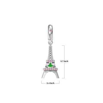 AKA Eiffel Tower Sterling Silver Dangle Charm (Fits Pandora)