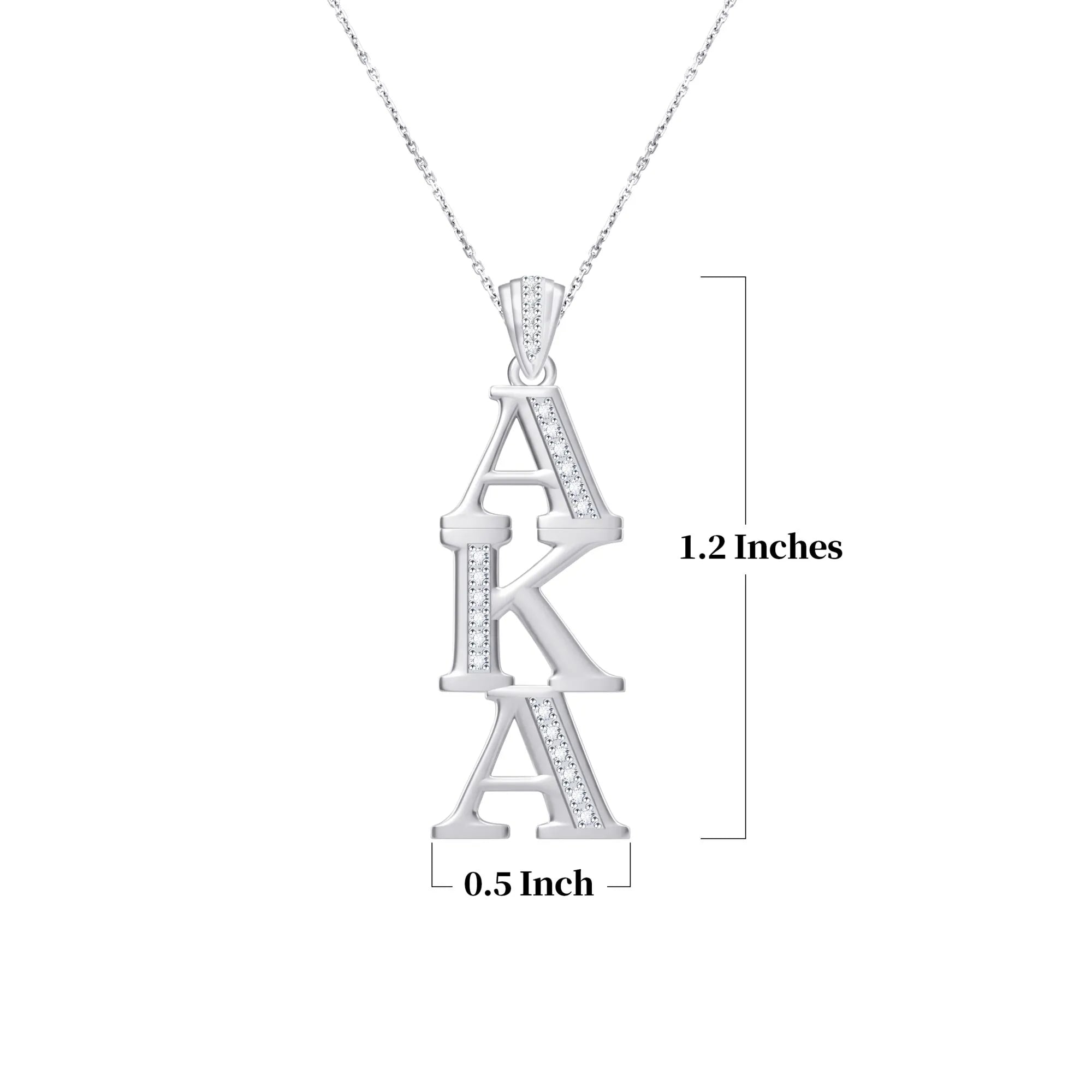 AKA Sterling Silver Lavaliere Pendant (Chain Sold Separately)