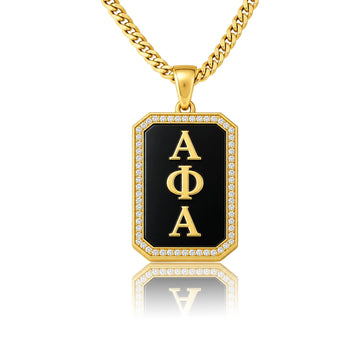 Alpha Phi Alpha Black Onyx Dogtag