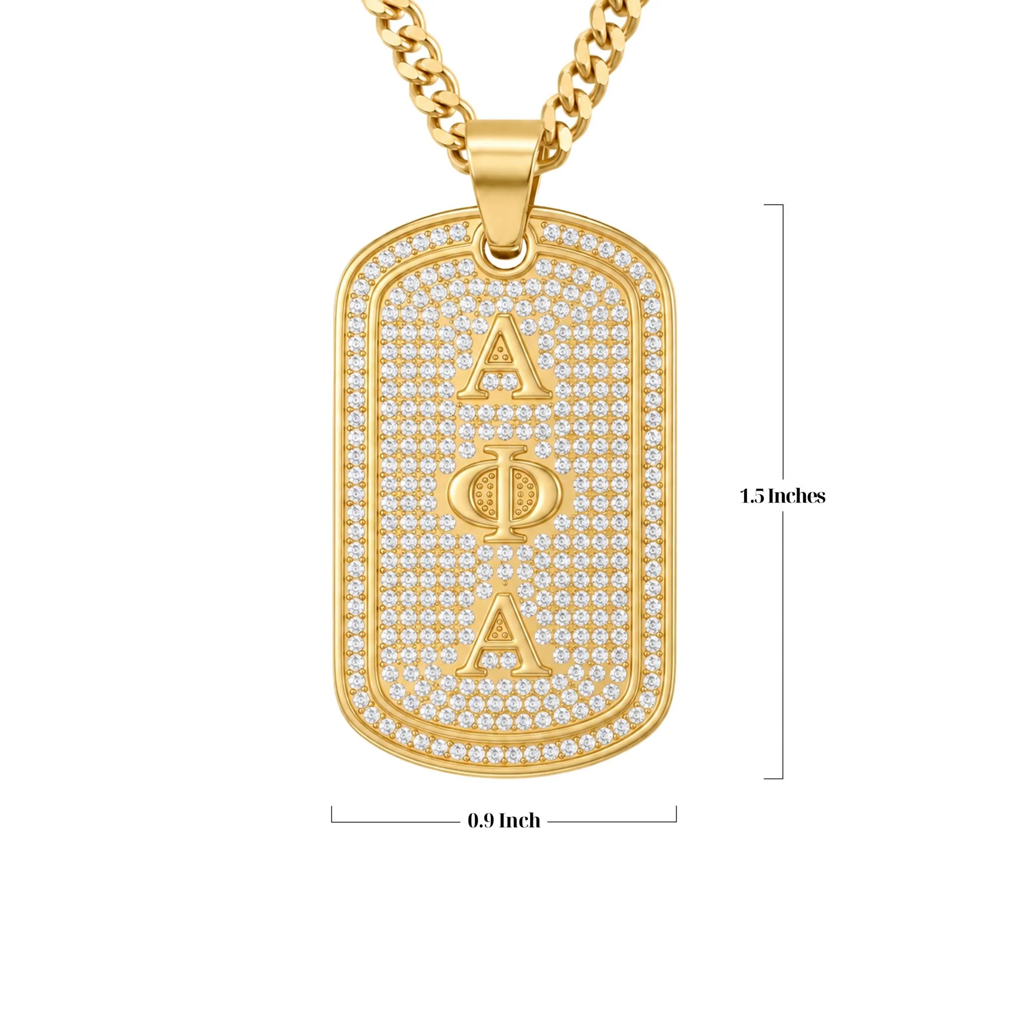 Alpha Phi Alpha Gold Dogtag