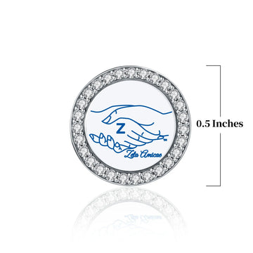 Amicae Shield Sterling Silver Charm (Fits Pandora)