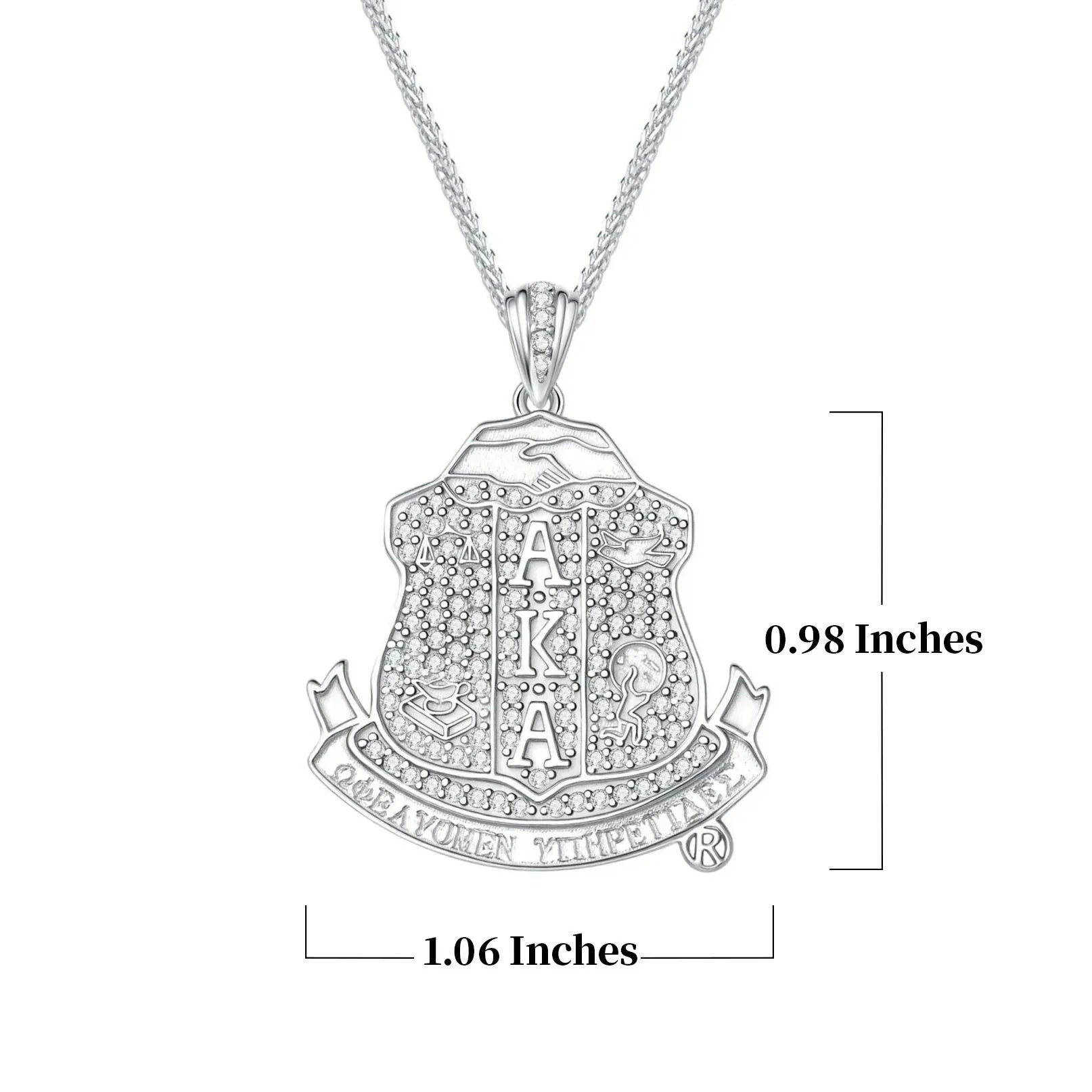 AKA Shield Sterling Silver Pendant (Chain Sold Separately)