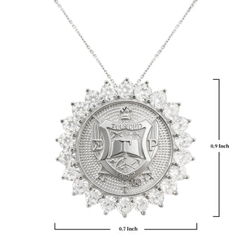Sunburst SGRHO Shield Pendant Sterling Silver (Chain Sold Separately)