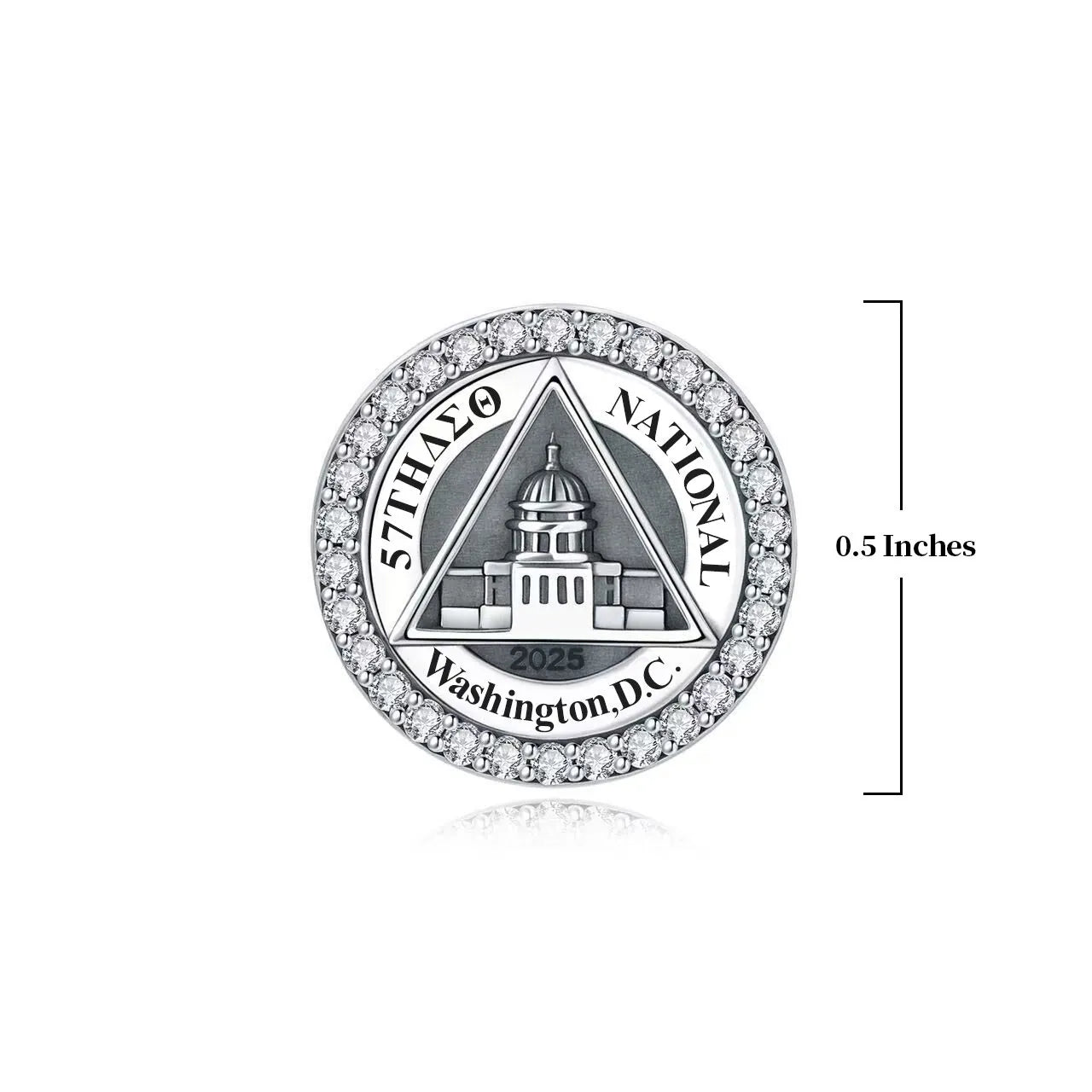 ΔΣΘ 2025 57th National Convention Sterling Silver Charm - Delta Sigma Theta (Fits Pandora)
