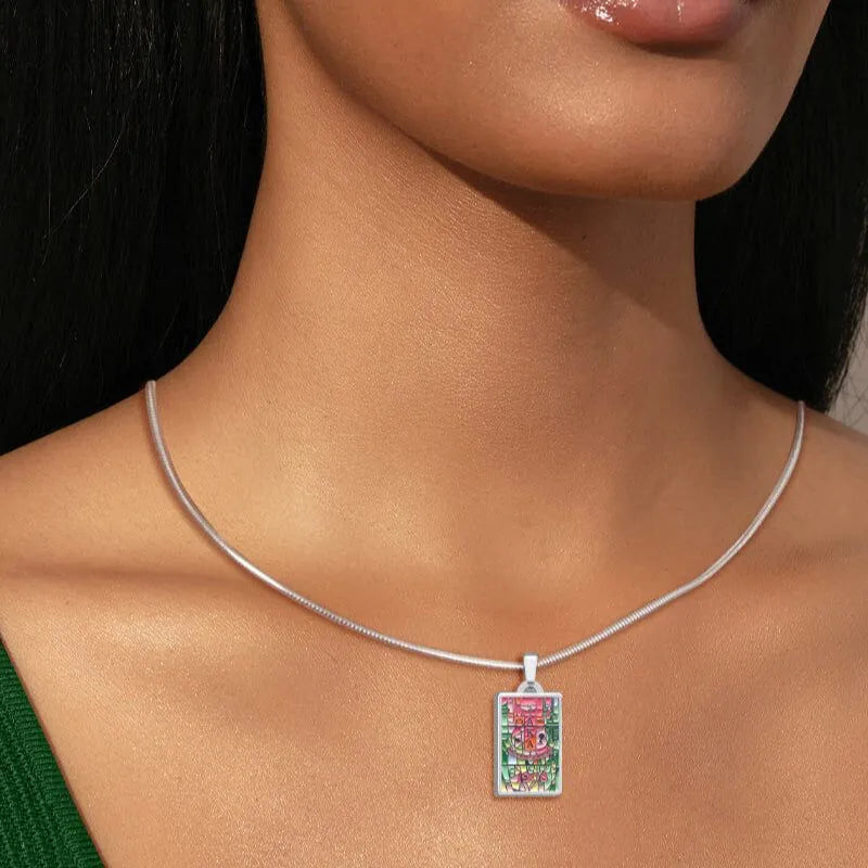 AKA Stained Glass Necklace