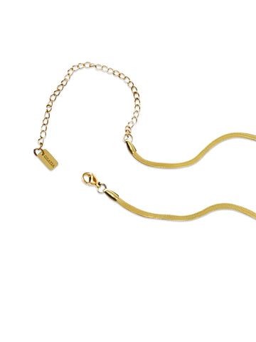 Herringbone Necklace (2.5mm) in Gold