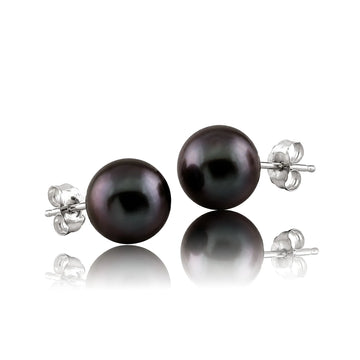 Black Freshwater Pearl Studs