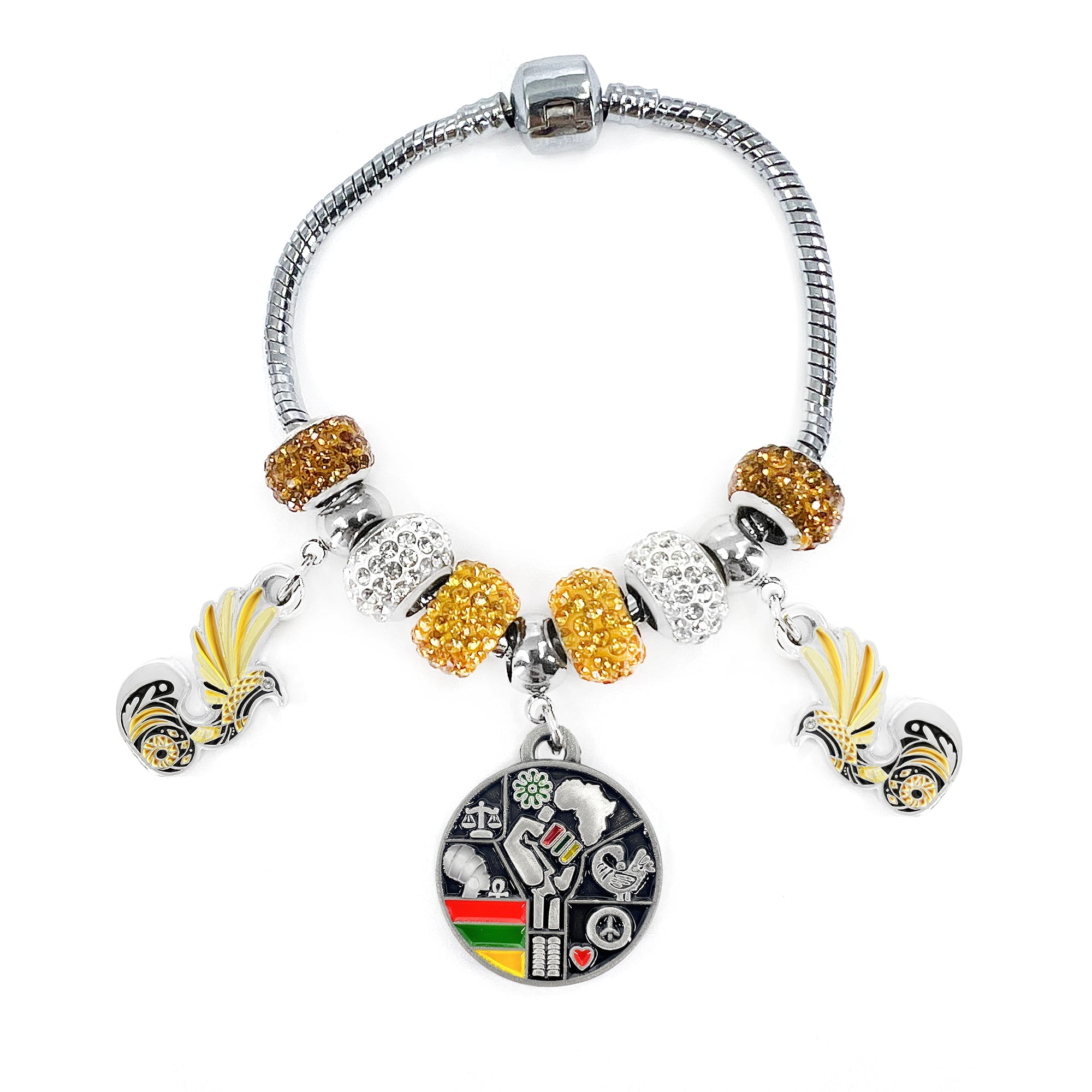 Black History Sankofa Bird Bracelet - Gratia Pearl