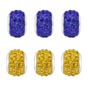 Blue and Gold Fireball Spacer Set of 6