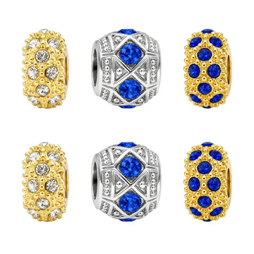Blue and Gold Sparkling Spacer Set