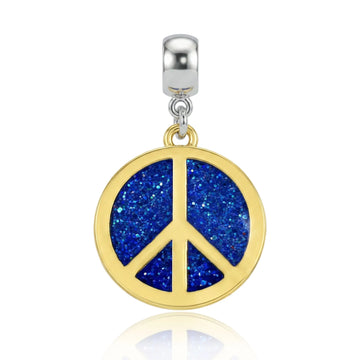 Blue and Gold Peace Sign