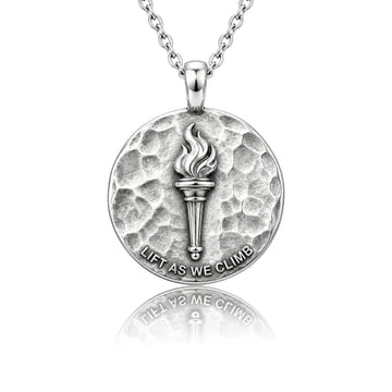 Booker T. Washington "Lift As We Climb" Medallion Necklace