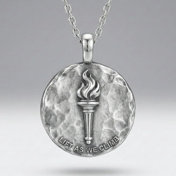 Booker T. Washington "Lift As We Climb" Medallion Necklace